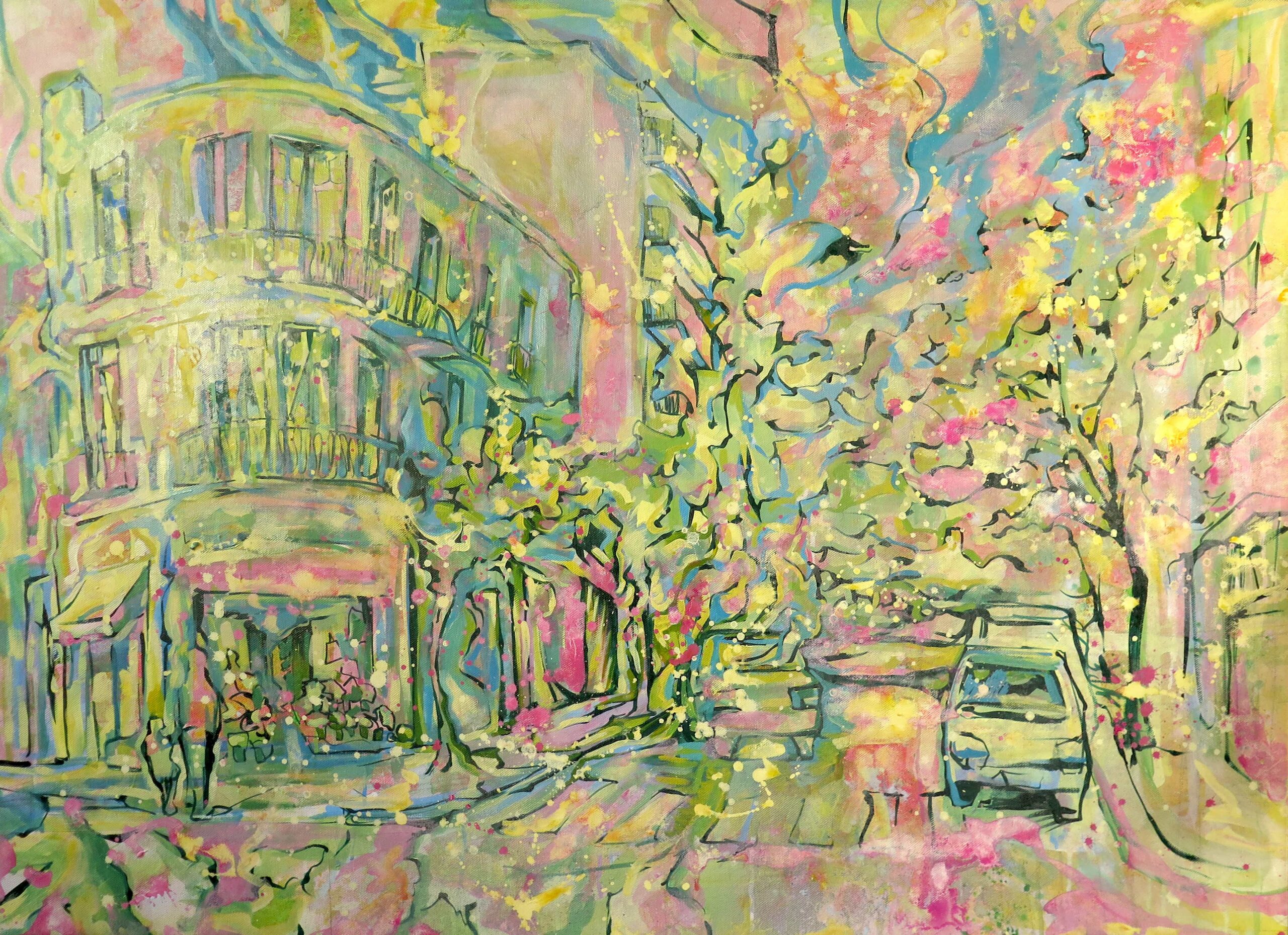 Art series - Pinturas - Ciudad Automatica - 40. floreria..