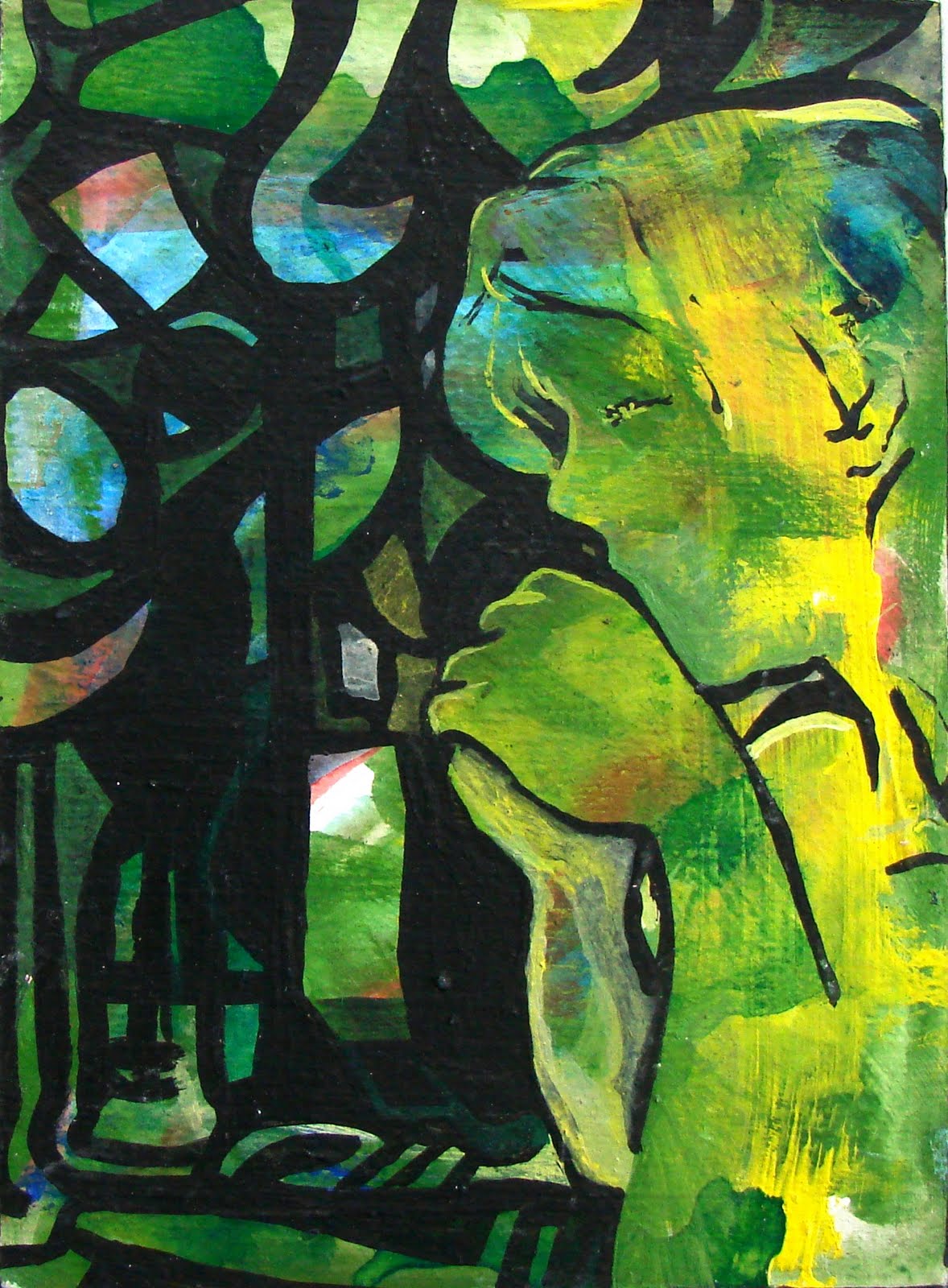 Art series - Pinturas - Nueva Figuracion51 Esperando el tren Buenos Aires WatsOnArt Josie Watson Arte