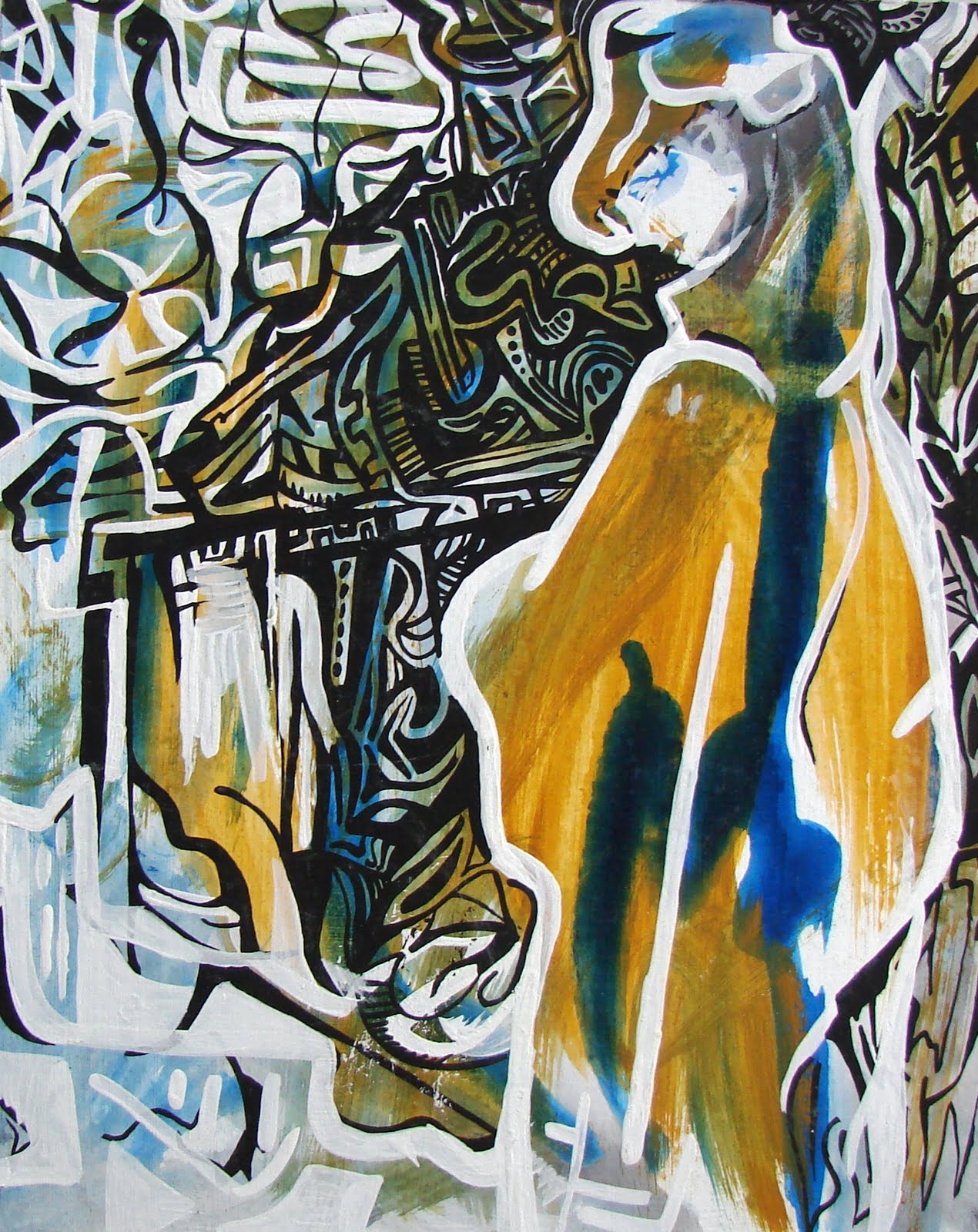 Art series - Pinturas - Nueva Figuracion55 Esperando el tren Buenos Aires WatsOnArt Josie Watson Arte