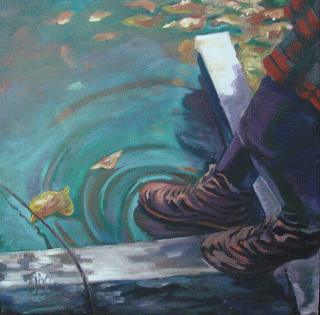 Art series - Pinturas - Oil paintings - 9 Esperando el tren Buenos Aires WatsOnArt Josie Watson Arte