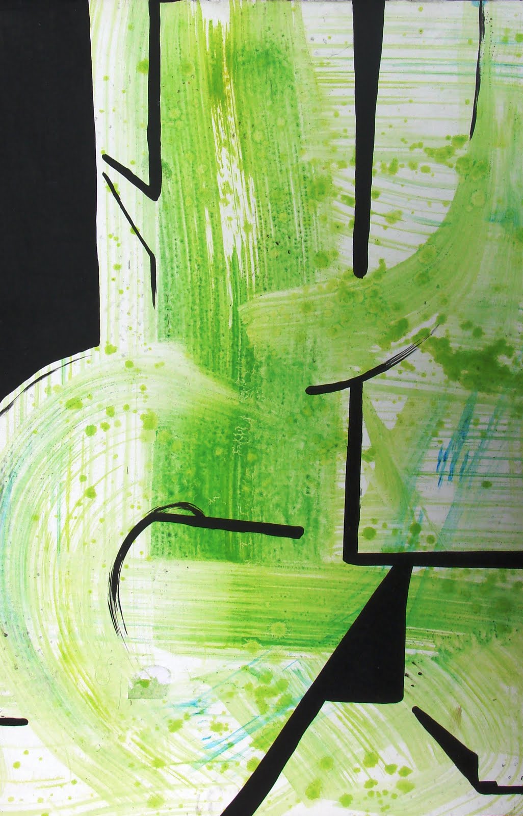 Art series - Pituras - Automatismos - 34 Esperando el tren Buenos Aires WatsOnArt Josie Watson Arte