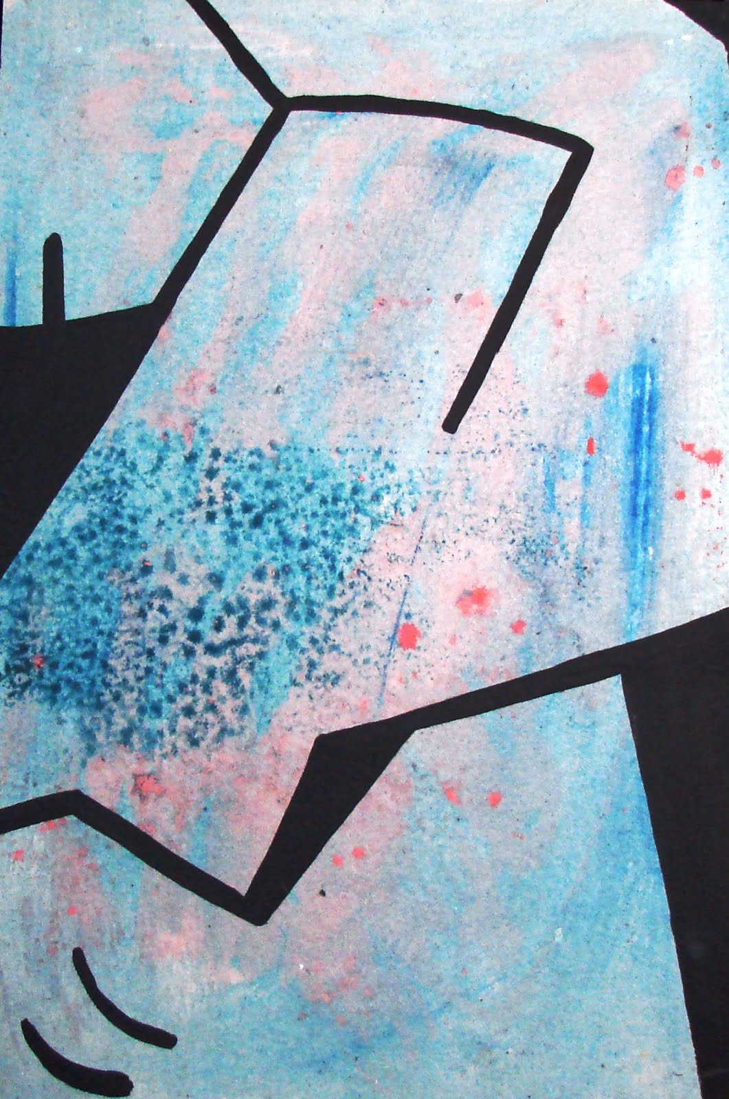 Art series - Pituras - Automatismos - 36 Esperando el tren Buenos Aires WatsOnArt Josie Watson Arte