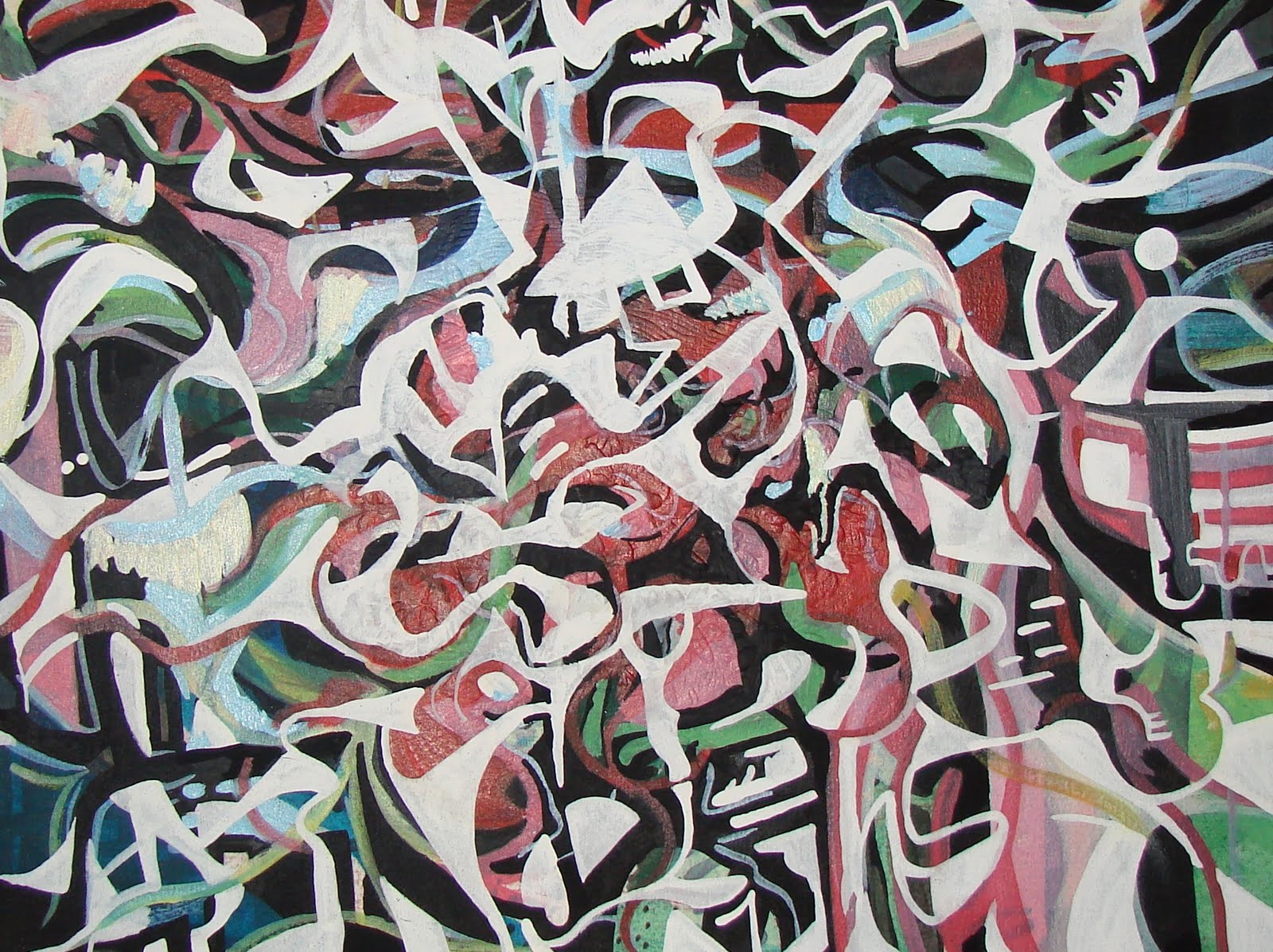 Art series - Pituras - Automatismos - 38 Esperando el tren Buenos Aires WatsOnArt Josie Watson Arte