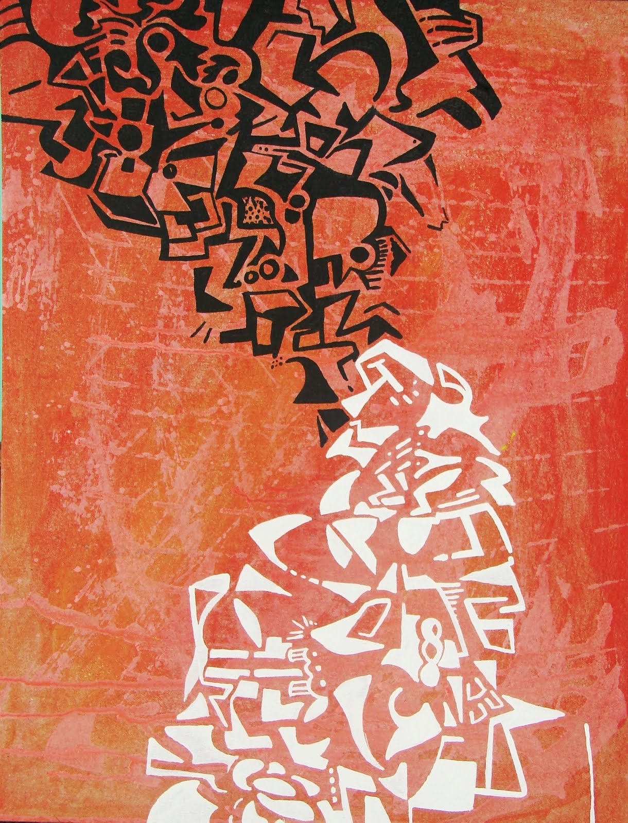 Art series - Pituras - Automatismos - 42 Esperando el tren Buenos Aires WatsOnArt Josie Watson Arte