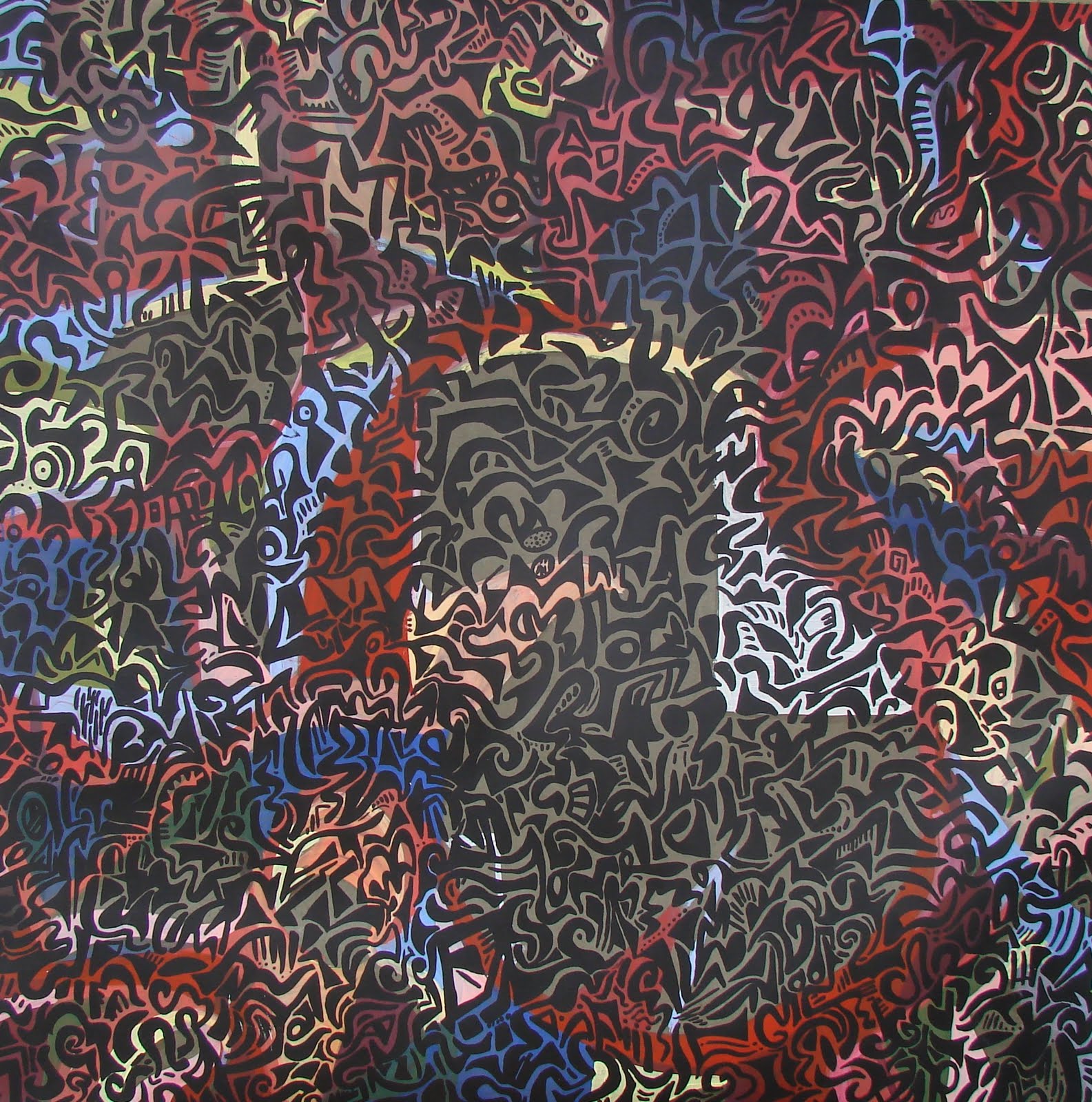 Art series - Pituras - Automatismos - 46 Esperando el tren Buenos Aires WatsOnArt Josie Watson Arte